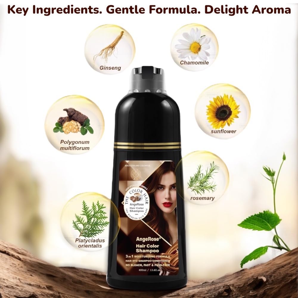 Angerose Purple Hair Dye Shampoo foamy lather showing even distribution and vivid tone.