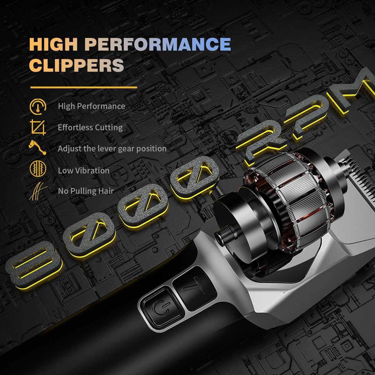 AngFan 440C black oxide blades reduce friction and extend blade life.