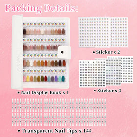 ANGNYA complete kit includes 144 magnet nails and 1-240 labels for organization.
