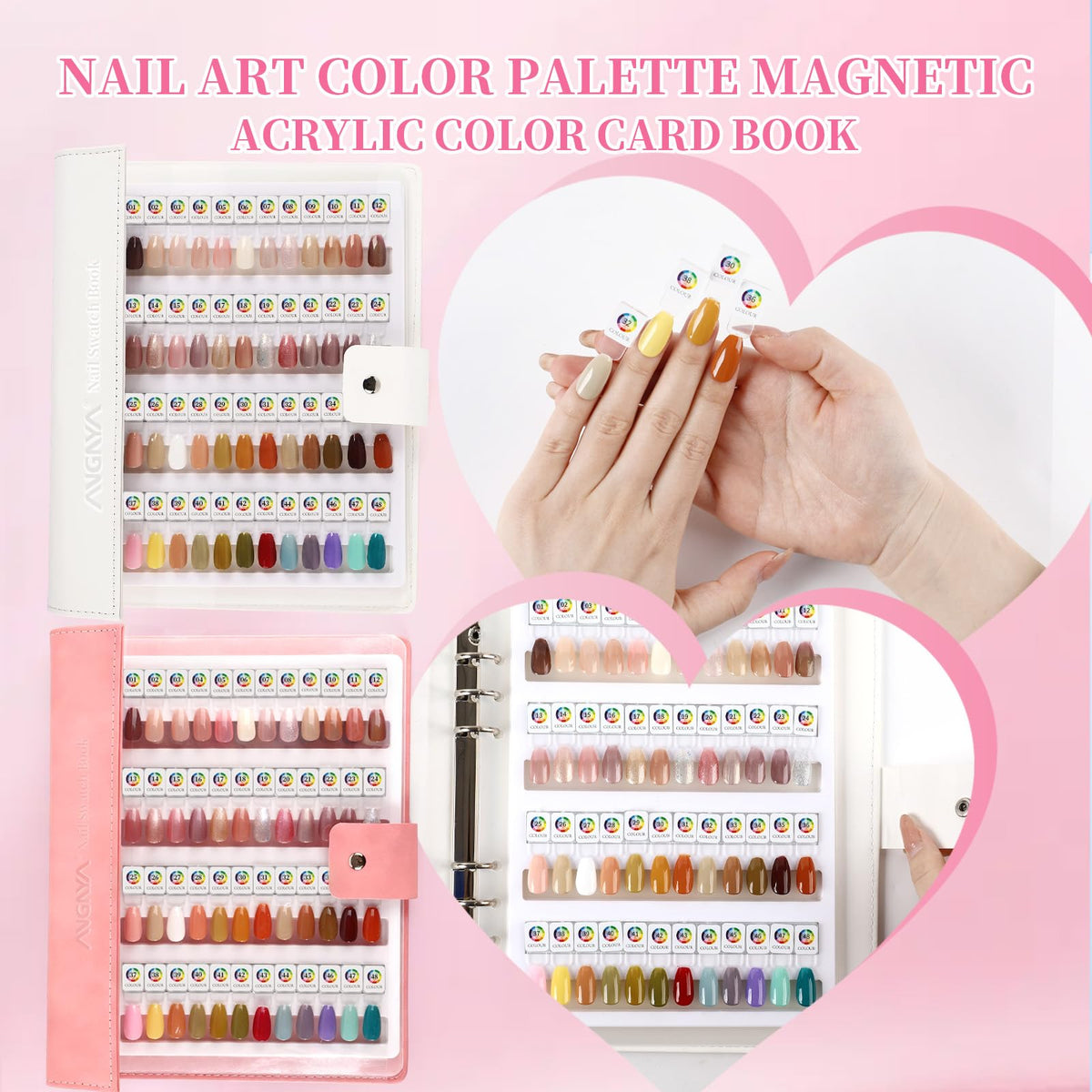 ANGNYA inner pages support four sections for flexible color organization.