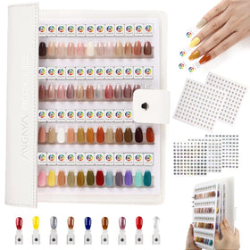 ANGNYA Magnetic Nail Swatch Book cover with leatherette finish for a professional color catalog.