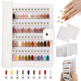 ANGNYA magnetic nail swatch book cover for organized color previews.