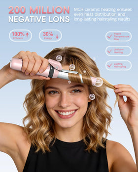 ANI·DIO cordless curling iron brush with 15in barrel for soft waves.