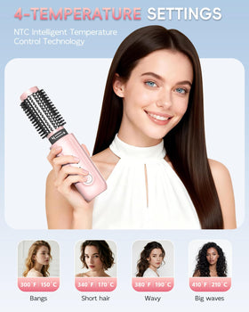 ANI·DIO cordless curling iron brush with 1in barrel for precise curls.
