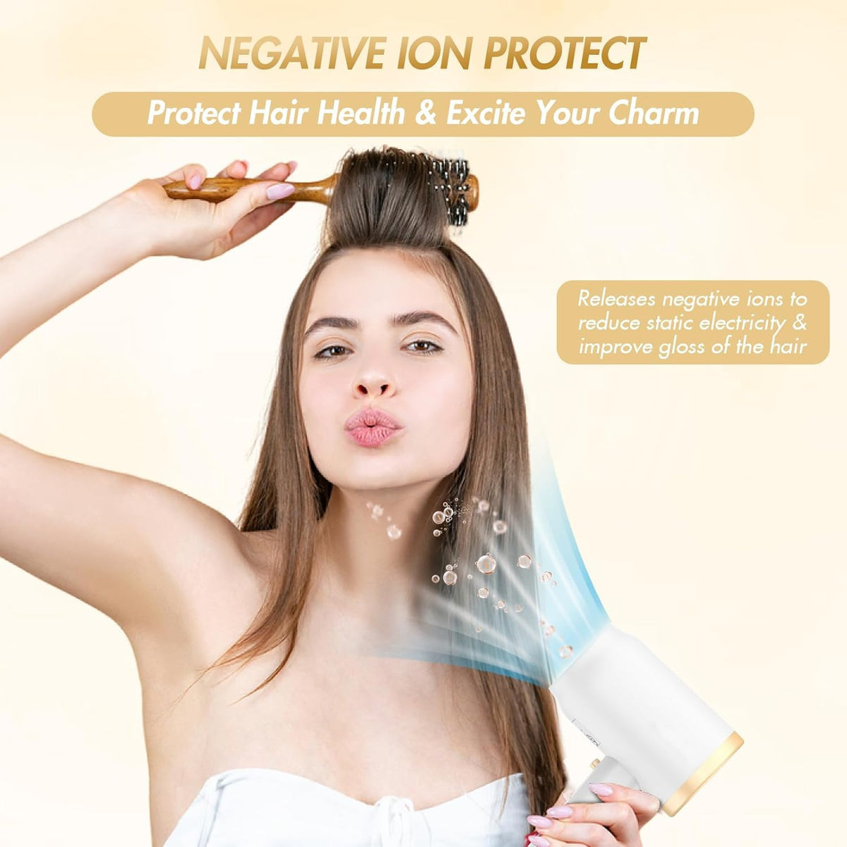 ANIEKIN hair dryer compact-lightweight ideal for travel