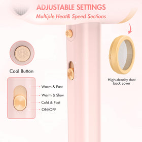 ANIEKIN hair dryer heat settings highlighted for customized styling