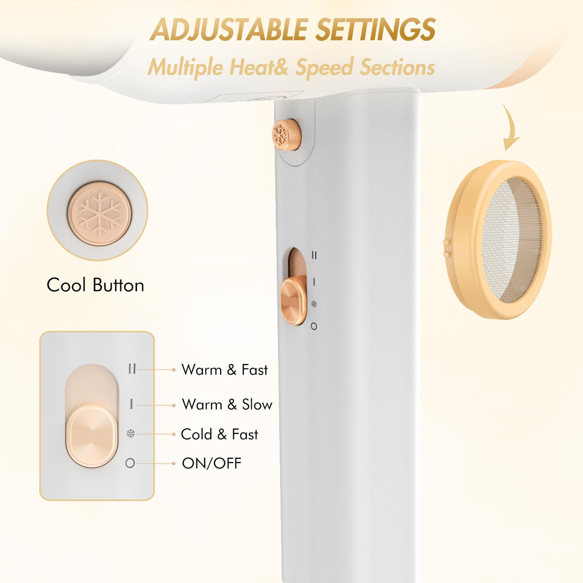 ANIEKIN hair dryer in use during styling for salon-like results
