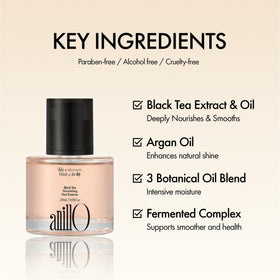 ANILLO Black Tea Nourishing Hair Essence green-tea-oil-blend eases detangling and frizz
