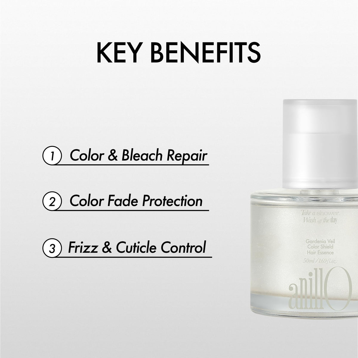 ANILLO Gardenia Veil nourishing oil complex provides deep moisture and softness.