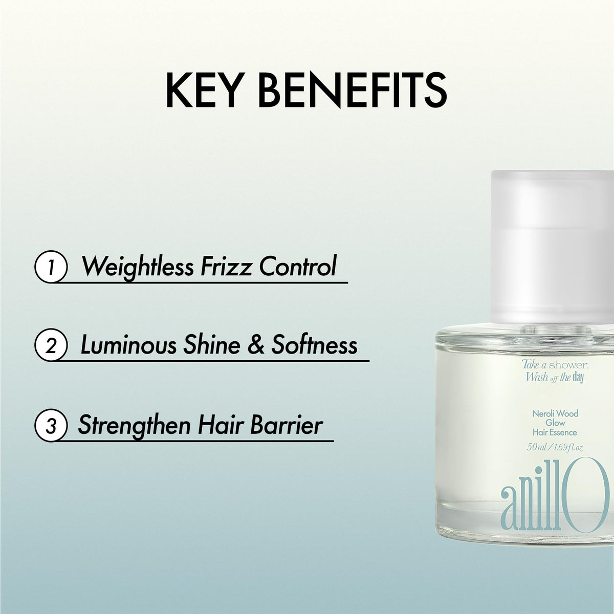 ANILLO Neroli Glow hair gloss adds radiant shine from roots to tips