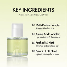 ANILLO Patchouli Garden Hair Essence leave-in application improves manageability.