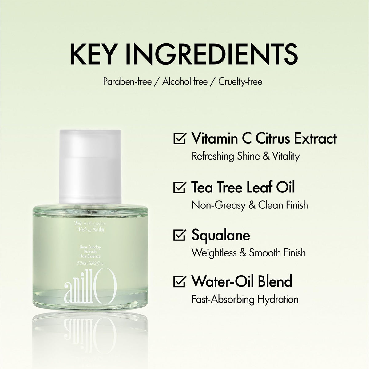 ANILLO Sunday Refresh Lime ingredients closeup highlighting botanical extracts