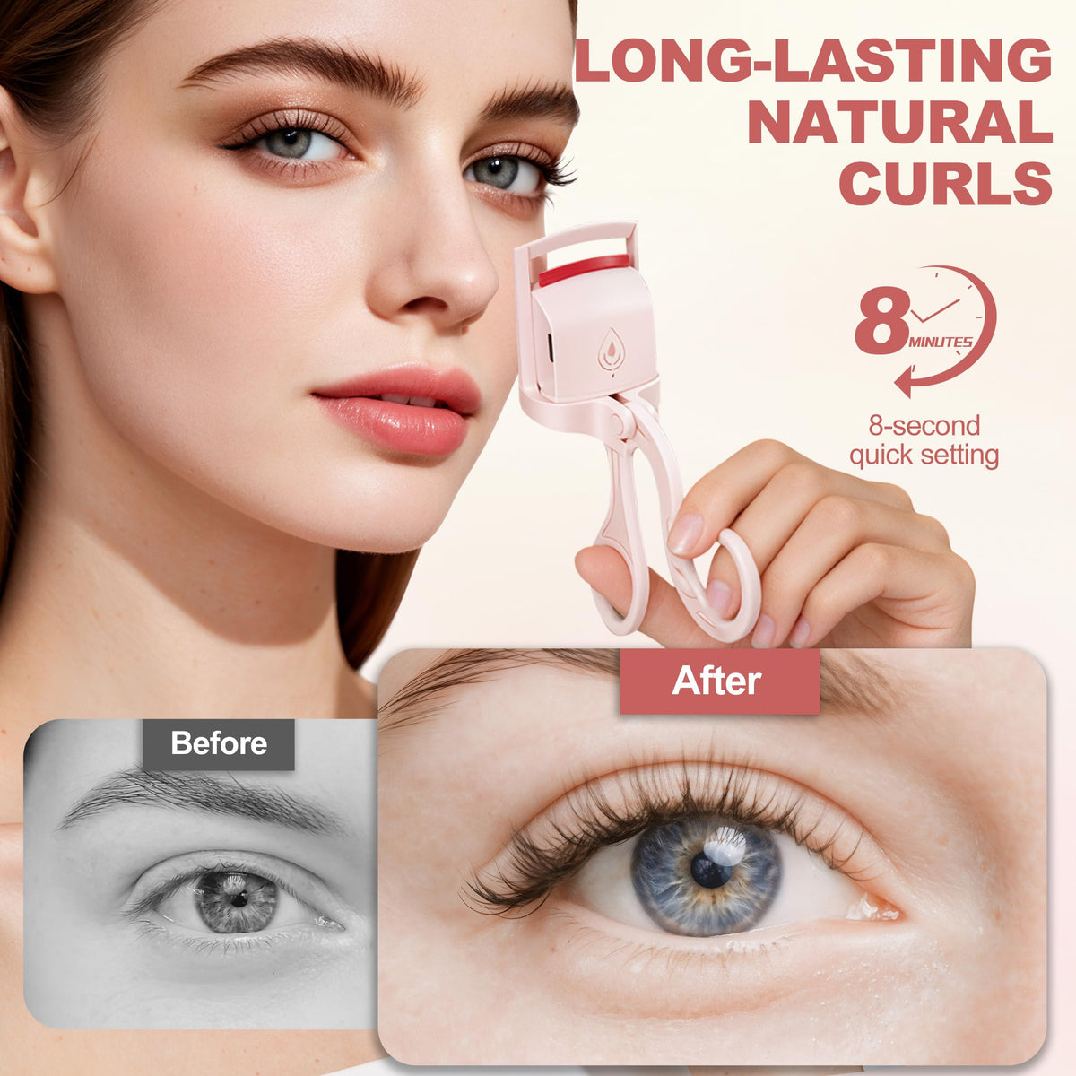 Anitiate close-up of ergonomic handle for comfortable curling