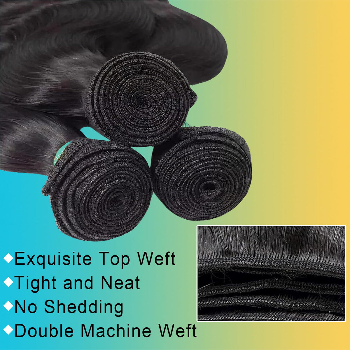 AnJudyReid 12A body wave bundle full-head application demo.