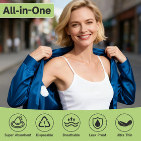 ANKEXIN armpit pad demonstrating moisture absorption to keep clothes dry.