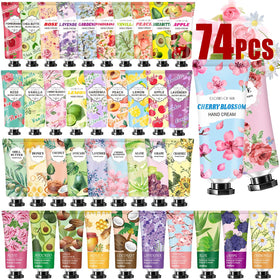 ANKOOY 74-pack hand cream gifts set is shown for gifting and daily moisturization options.