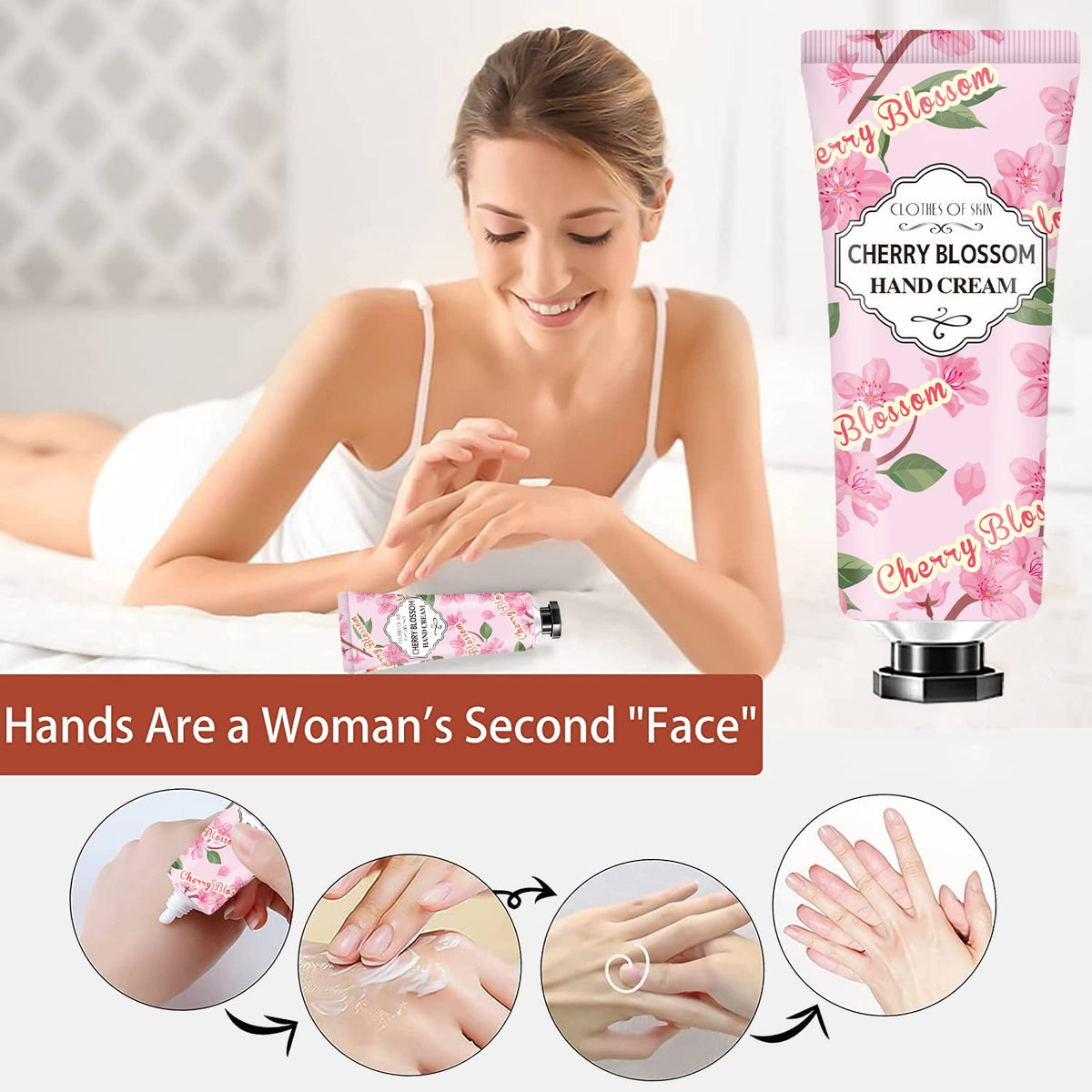 ANKOOOY gift-ready hand cream set displayed with ribbon and cards.