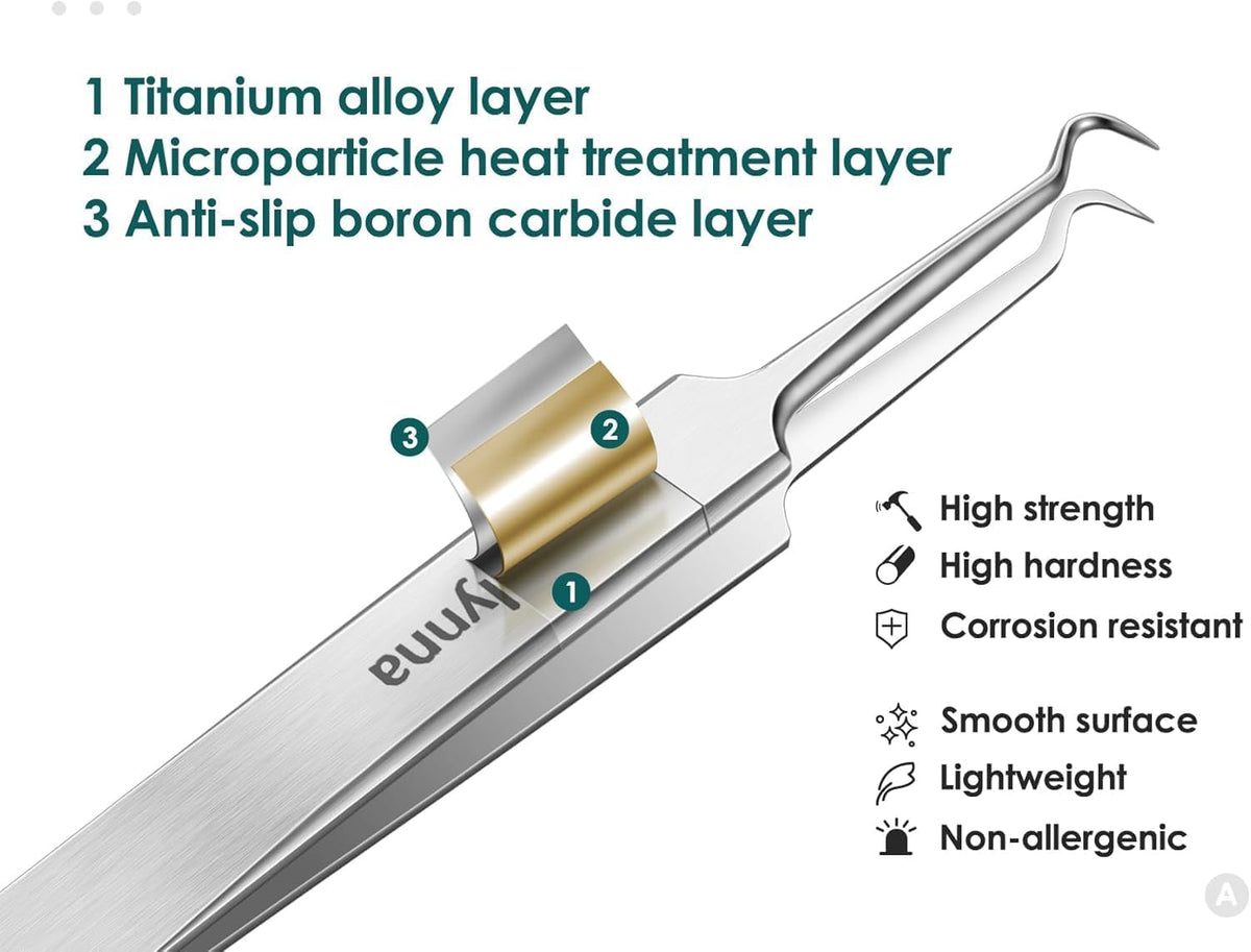 Annalynna stainless steel tweezers durable design supports long lasting performance.
