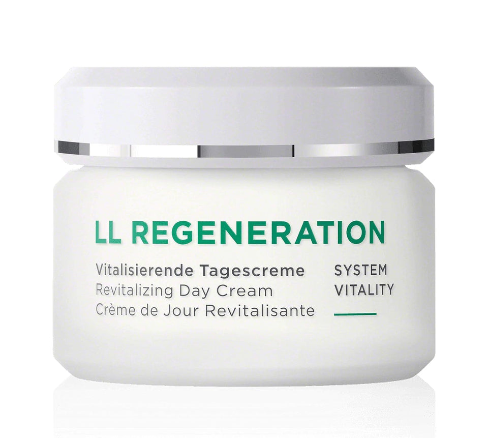 ANNEMARIE BÖRLIND LL REGENERATION day cream packshot highlights anti-aging benefits.