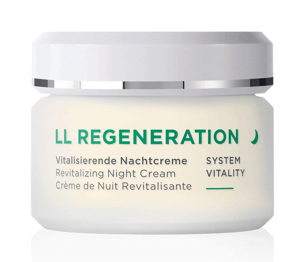 ANNEMARIE BÖRLIND LL REGENERATION packaging highlights natural ingredients for nightly care.