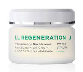 ANNEMARIE BÖRLIND LL REGENERATION packaging highlights natural ingredients for nightly care.