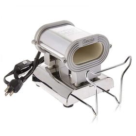 Annie Ceramic Thermal Stove front view shows compact design for small-studio styling.
