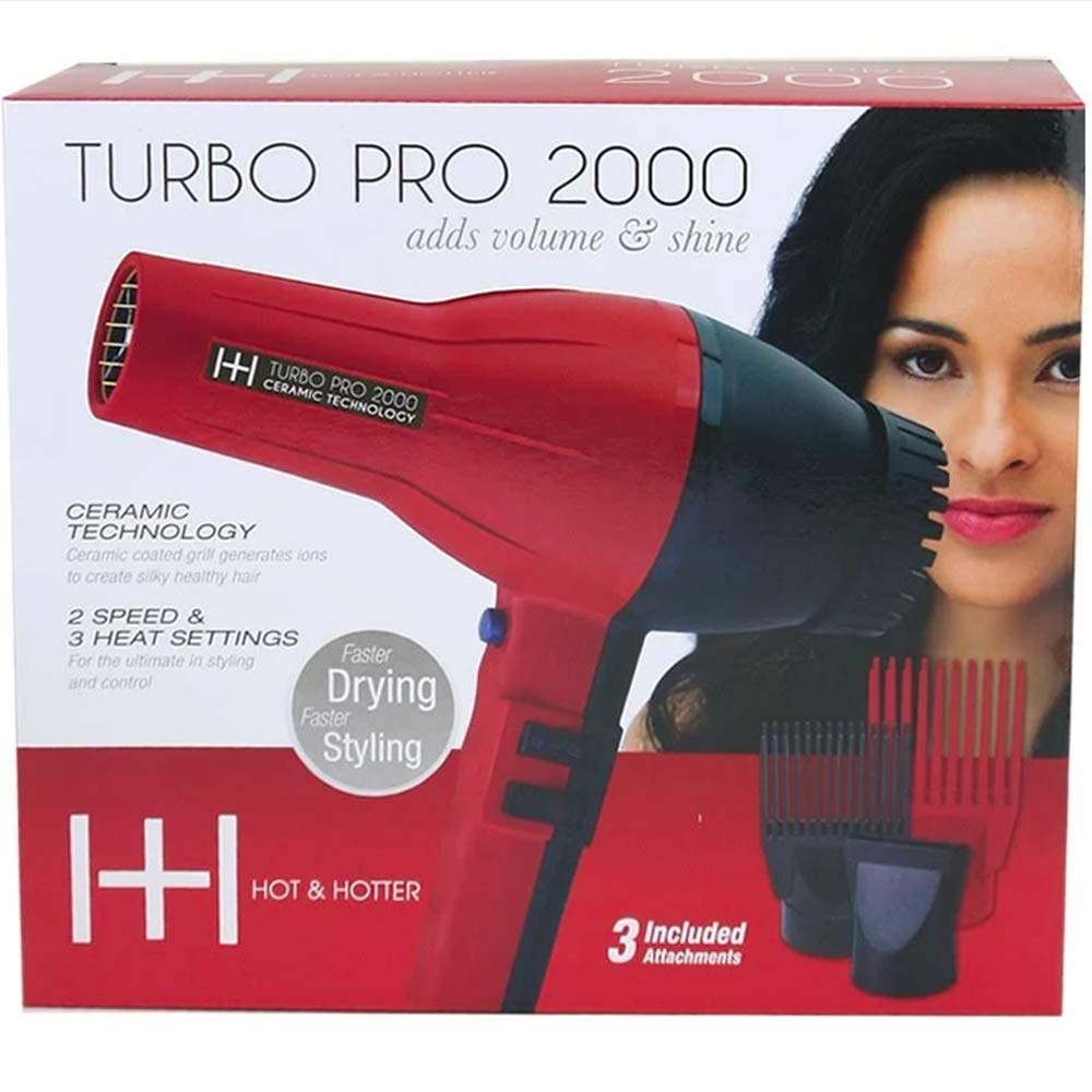 Annie Ceramic Turbo Pro-2000 dryer back view showing compact, balanced design.