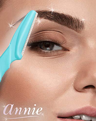 Annie eyebrow shaper razor ergonomic handle ready for brow shaping with steady control.