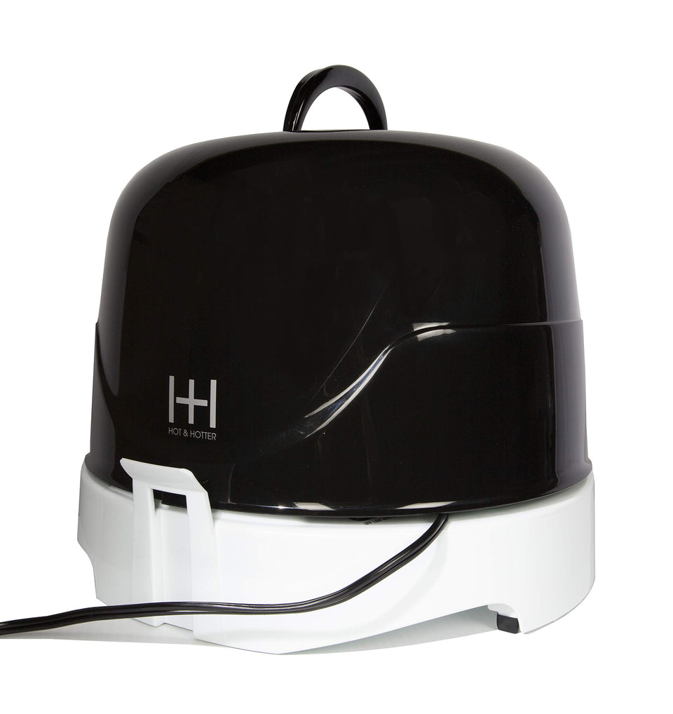 Annie Hot & Hotter large-hood dryer showing a spacious hood for roller sets and conditioning.