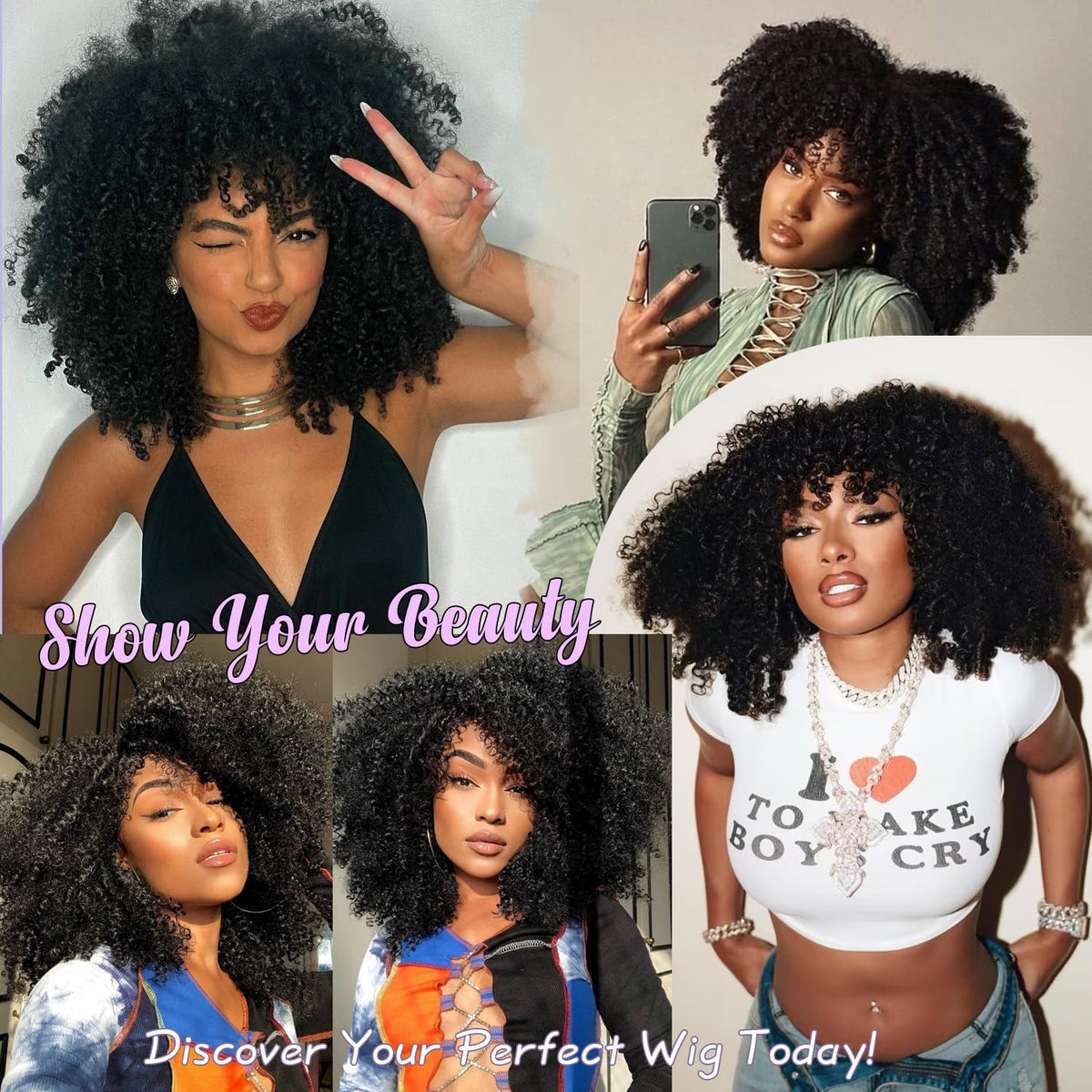 ANNISOUL Curly Afro Wig – reusable, durable for lasting style.
