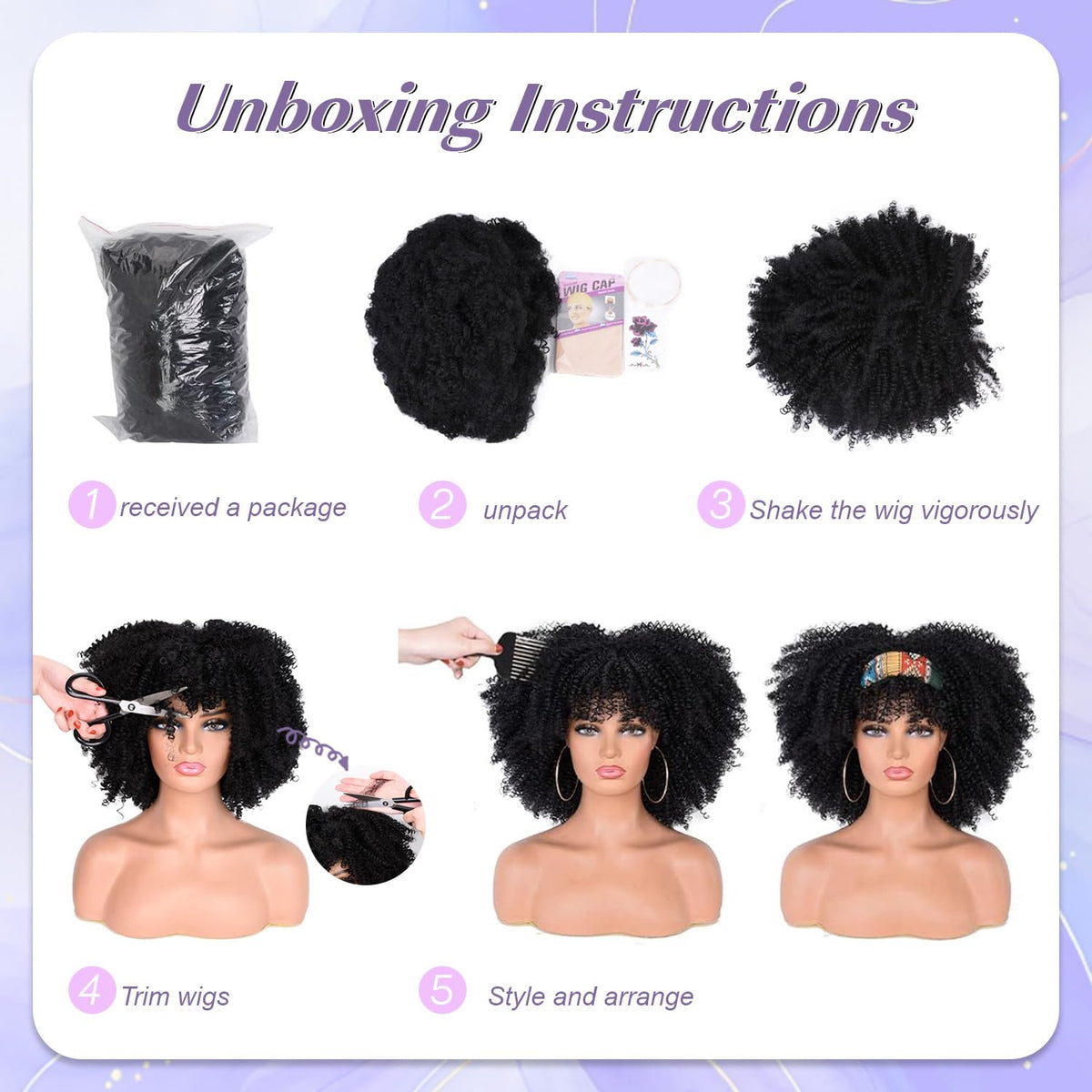 ANNISOUL Curly Afro Wig – wedding or party ready with bold, soft curls.