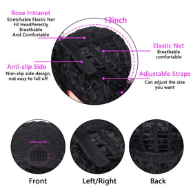 ANNISOUL short curly wig sits comfortably on larger heads thanks to breathable cap.