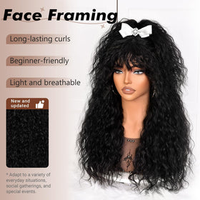 Annivia Curly Wig glueless cap: easy wear with secure fit.
