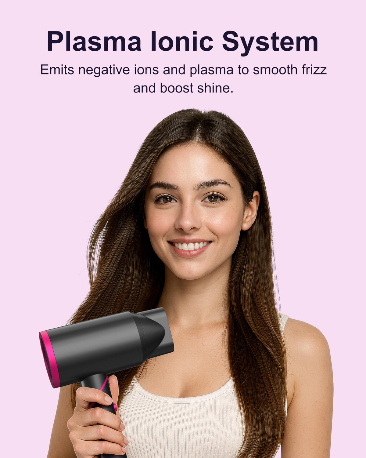 ANNLARY hair dryer folded handle demonstrates portable, travel-ready design.