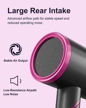ANNLARY hair dryer travel-ready compact setup fits in luggage.