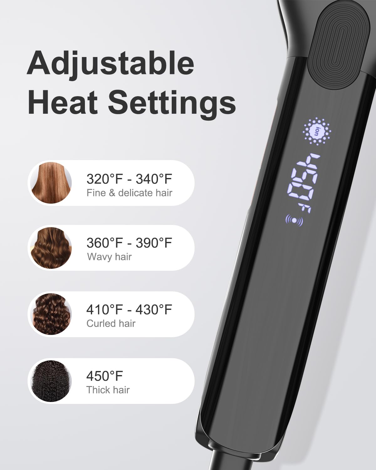 ANNLARY heat-resistant silicone surface for safe handling during styling