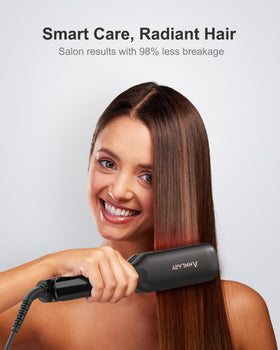 ANNLARY dual-voltage travel straightener works worldwide for on-the-go styling
