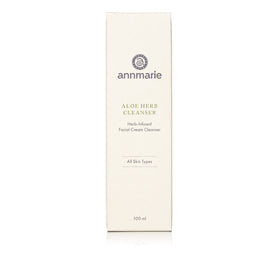 Creamy texture close-up of Annmarie Aloe Herb Facial Cleanser for gentle cleansing