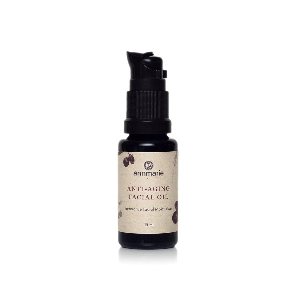 Annmarie Anti-Aging Facial Oil bottle emphasizes rich hydration for dry skin