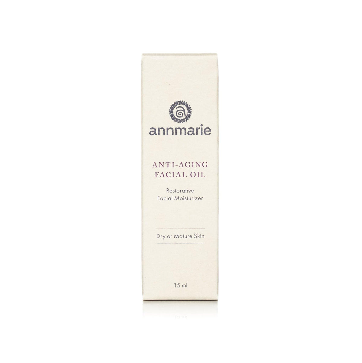 Annmarie Anti-Aging Facial Oil droplet on skin demonstrates quick absorption