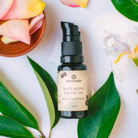 Annmarie Anti-Aging Facial Oil packaging indicates premium care