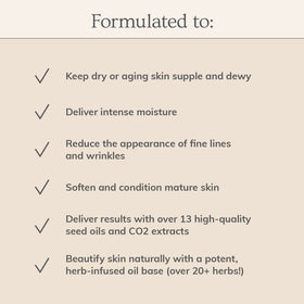 Annmarie Anti-Aging Facial Oil texture closeup highlights silky feel