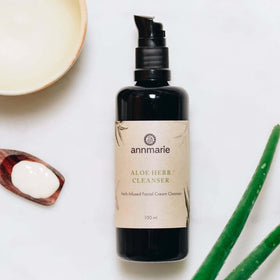 Packaging indicates made in USA for Annmarie Aloe Herb Facial Cleanser