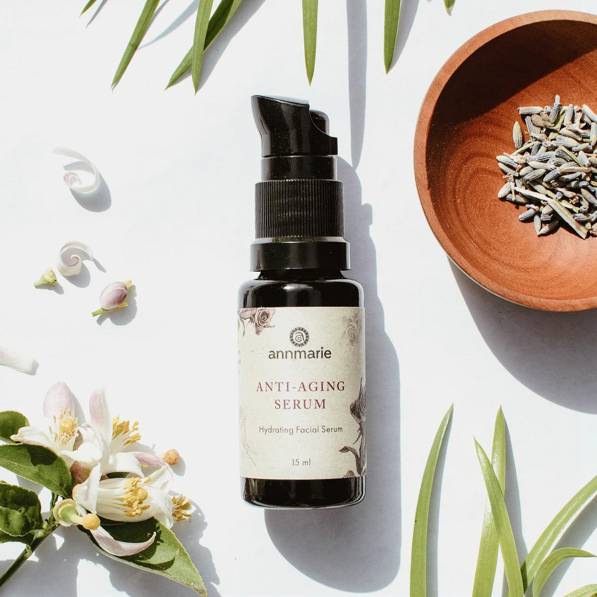 Annmarie Serum gel texture on hand demonstrates lightweight hydration.