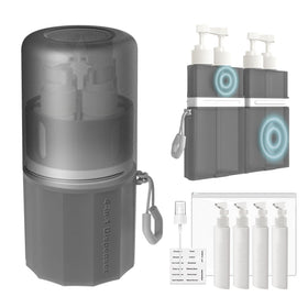 AnOis7ter 4in1 travel dispenser bottle for organized on-the-go toiletries.