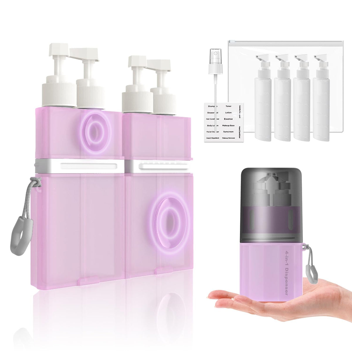 Screwless twist-seal closure keeps liquids secure in AnOis7ter bottle.