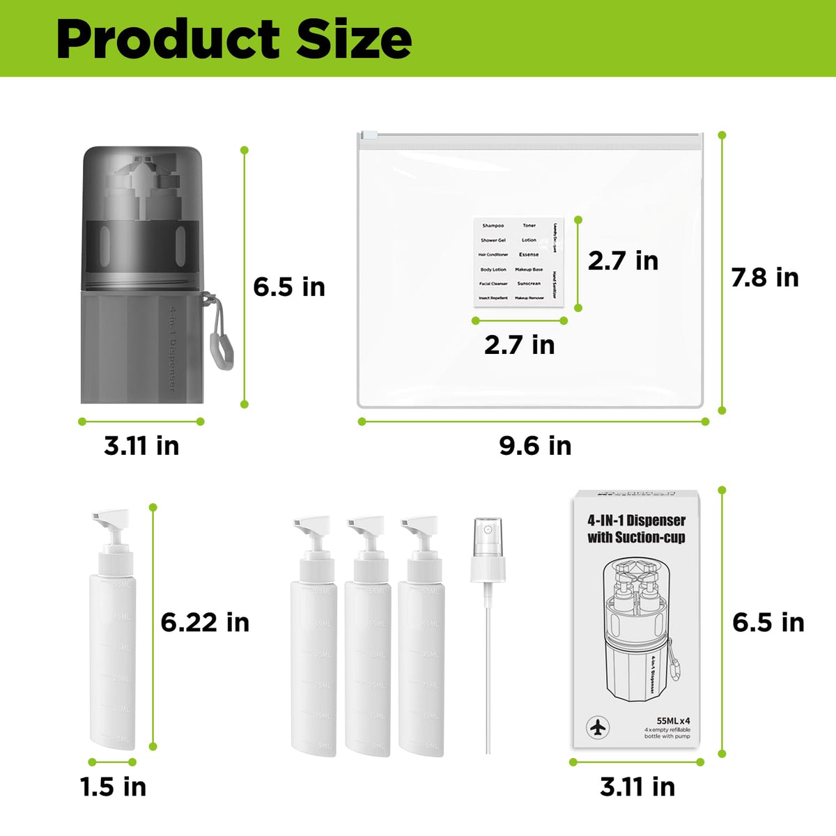 Dishwasher-safe parts simplify cleaning after trips.