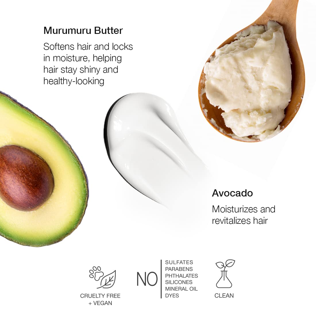 Avocado butter texture focus for nourishing hair care