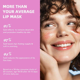 ANRCOLLECT lip mask strawberry night: hydrating sleep treatment to wake up soft lips.