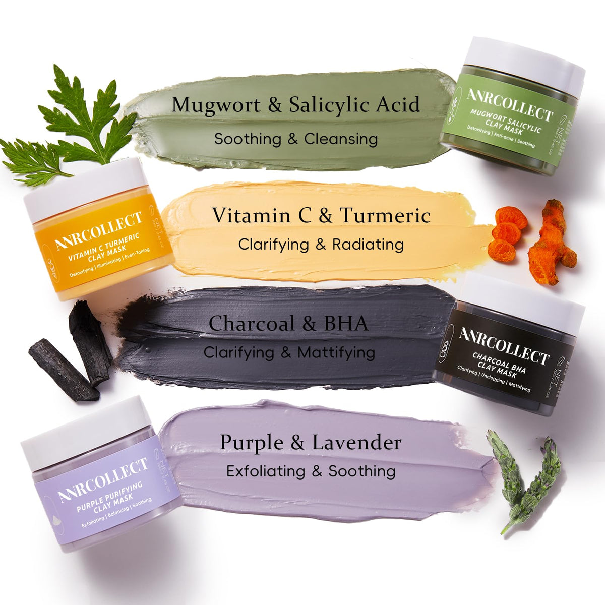 ANRCOLLECT purple-clay-mask purifies pores and nourishes skin.